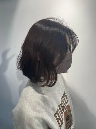 ミディアム &chaLme   心斎橋所属・emi/髪質改善/ 韓国風/艶カラーのヘアスタイル