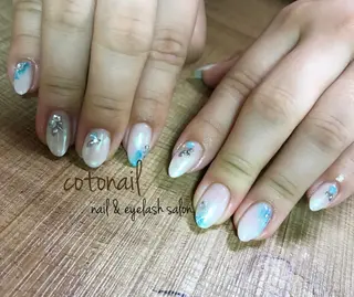 セミロング ネイル ツメトマツゲ .のネイルデザイン