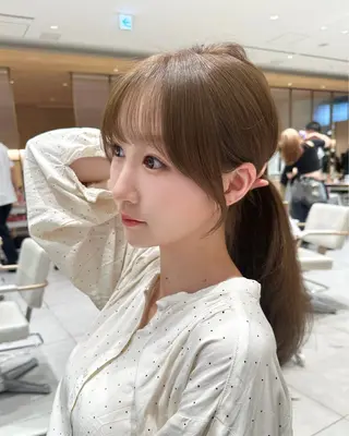 セミロング カラー 🇰🇷韓国風くびれ ヘア🇰🇷中村優大のヘアスタイル