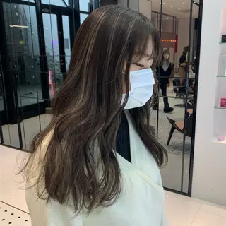 ロング カラー ハッシュカット/ハイ トーン/MANAMIのヘアスタイル