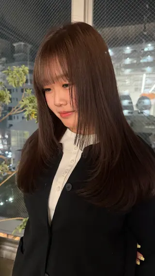 セミロング tenn 栄店所属・mao/栄/tenn /暖色/ハイトーンのヘアスタイル