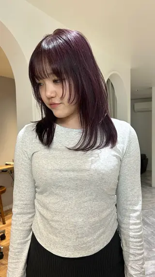 ミディアム カラー じゅわっと暖色カラー 🍊Moemiのヘアスタイル