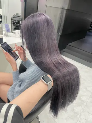 ロング カラー 大人っぽ韓国🤍ブリ ーチ/mitsukiのヘアスタイル
