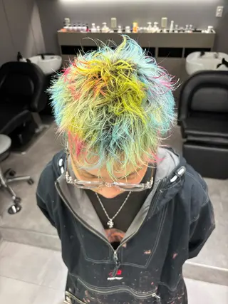 カラー メンズ 名古屋/デザイン/ ブリーチ/松井亮磨のヘアスタイル