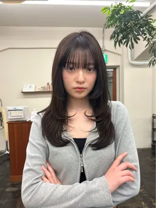 ミディアム レイヤー/顔周り/ 透明感/ののか💞のヘアスタイル