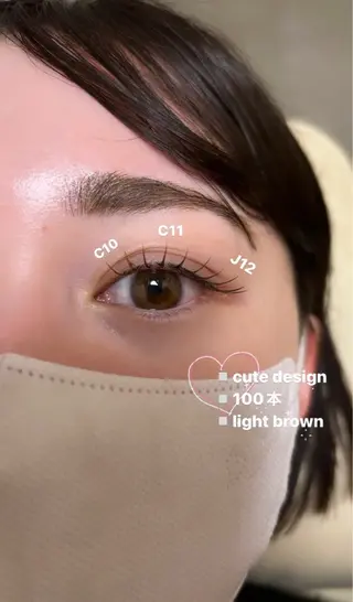 マツエク・マツパ Ribbon2所属・ami eyeを可愛く♡のマツエク・マツパデザイン