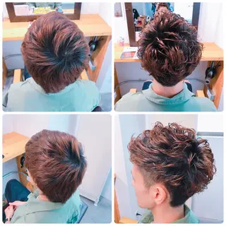 ショート パーマ メンズ 🌈限定価格🌈 鈴木　瑛輔のヘアスタイル