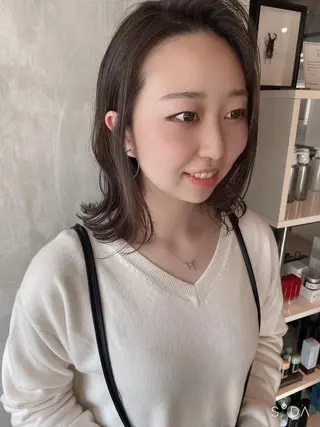 ミディアム カラー ヘアアレンジ stylist/蛯谷 珠里のヘアスタイル