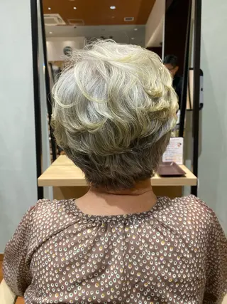 ショート パーマ 田中 奨真のヘアスタイル