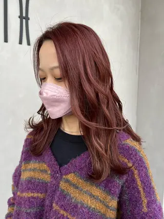 セミロング カラー 名古屋／デザイン／ ブリーチ/松井亮磨のヘアスタイル