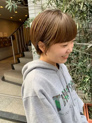 ショート ヘアアレンジ 🫧透明感カラー/ ボブ/小笠原汐海🪽のヘアスタイル