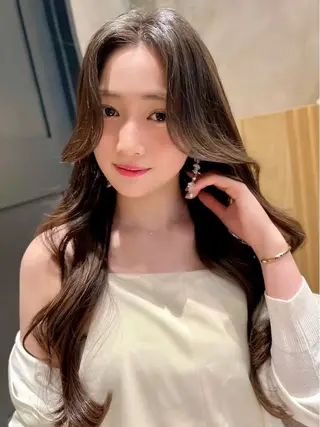 ロング カラー パーマ 仙台Ｉ韓国レイヤー Ｉ髪質改善Ｉ伊藤拓海のヘアスタイル