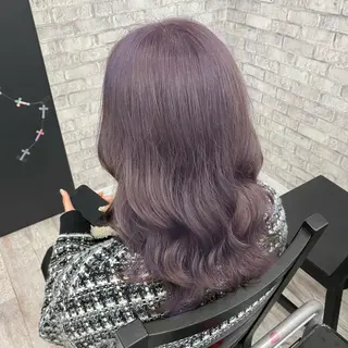 セミロング カラー パーマ ヘアアレンジ メンズ キッズ ネイル マツエク・マツパ アイブロウ 似合わせカラー♡髪質 改善🎀サトカ🍒のヘアスタイル