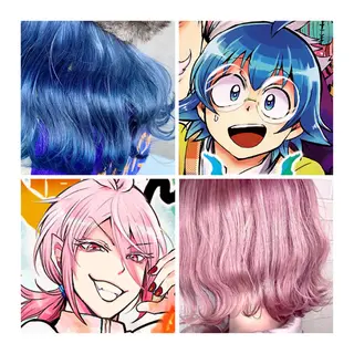 ミディアム カラー GARU-ガル-所属・TSUNO🦖 派手髪/オタク美容師のヘアスタイル