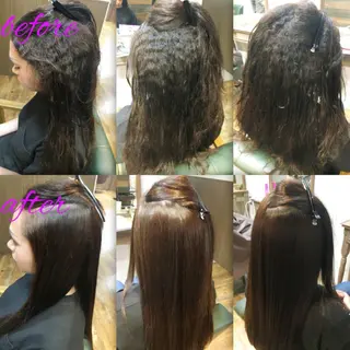 ロング パーマ ブリーチ縮毛矯正/ デサキ ショウヘイのヘアスタイル