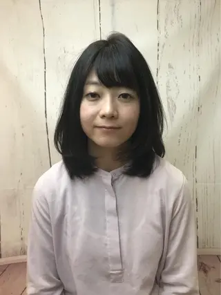 ミディアム カラー 川野辺幸雄☆髪質改善 ハイライト☆白髪のヘアスタイル