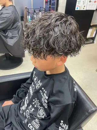 ミディアム パーマ メンズ キッズ メンズパーマ職人/ 天神/tatsukiのヘアスタイル