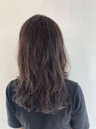 ミディアム カラー パーマ ヘアアレンジ 加藤 綾華のヘアスタイル