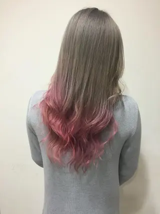 セミロング ロング カラー ヘアアレンジ Hair mission【ヘアーミッション】心斎橋所属・エクステ／レイヤー 落合/心斎橋のヘアスタイル