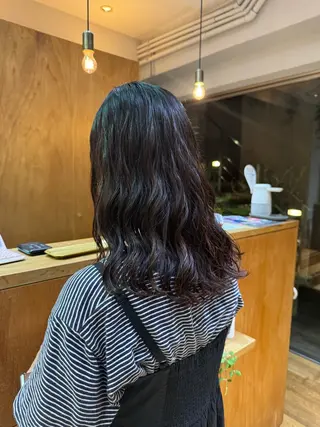 セミロング コテ巻き風/ボブ パーマ🌼杉田 萌恵のヘアスタイル