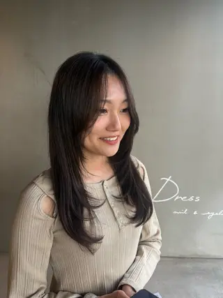 ロング カラー 🎀韓国レイヤー/透 明感カラー/airiのヘアスタイル