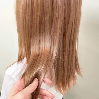 セミロング カラー ヘアアレンジ maoブリーチ無し 似合わせカラーのヘアスタイル