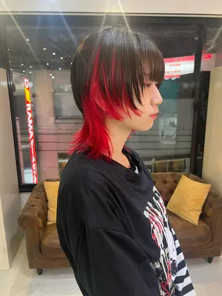 ミディアム 💥ウルフカット デザインあんな💥のヘアスタイル