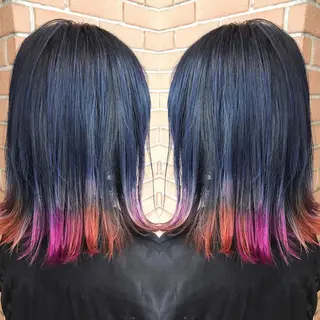 ミディアム カラー パーマ ヘアアレンジ メンズ キッズ ネイル マツエク・マツパ サロンドミルク 原宿のヘアスタイル