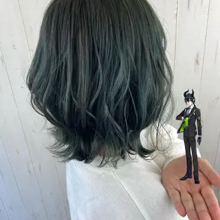 ロング カラー ヘアアレンジ ウルフカット 渋谷の人のヘアスタイル