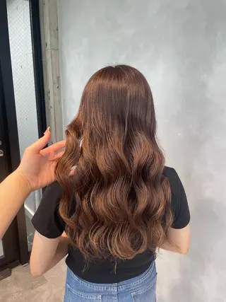 カラー 暖色/ハイトーン/ カラー/HBLのヘアスタイル