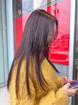 ロング 井上 萌のヘアスタイル