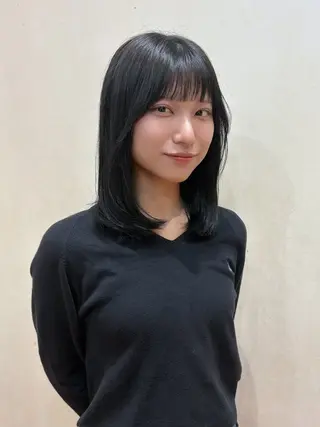 ミディアム 京都/カラー/松野 翔のヘアスタイル