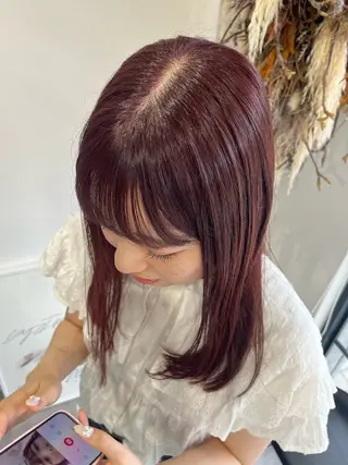 ロング カラー 畑 悠哉のヘアスタイル