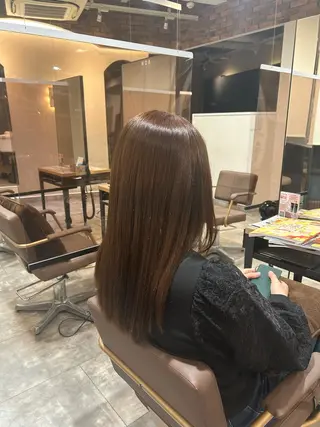 ロング パーマ 永田 幸花のヘアスタイル