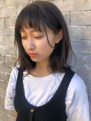 ミディアム 艶髪カラー✨ デジタルパーマ✨植松のヘアスタイル