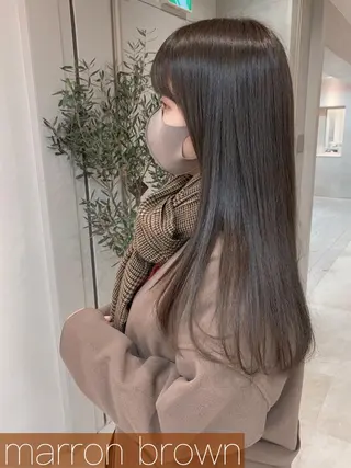 セミロング カラー 長井 徹行のヘアスタイル