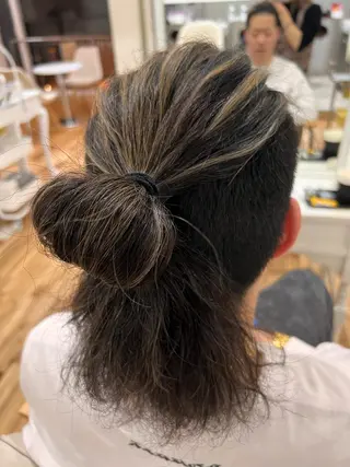 セミロング カラー メンズ 笹江 瑞穂のヘアスタイル