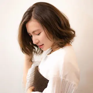 ミディアム カラー ツヤ美髪💐 髪質改善/高山愛来のヘアスタイル