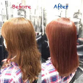 セミロング カラー Annon プライベートサロンのヘアスタイル