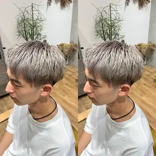 カラー メンズ センターパート ／植田のヘアスタイル