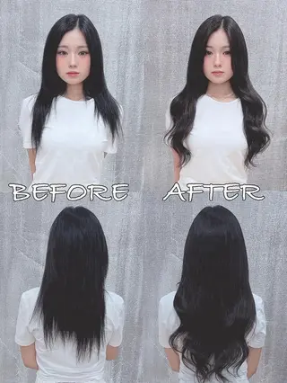 ロング カラー ヘアアレンジ LIP 大阪本店 エクステ 堀谷和孝のヘアスタイル