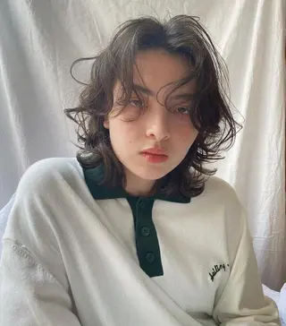 ミディアム パーマ TYCHE GINZA所属・🍃服部 雅哉🍃銀座◎のヘアスタイル