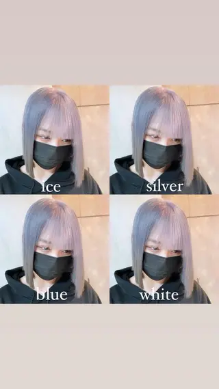 ミディアム カラー 💜ハイトーン💛 マジカルかいちゃんのヘアスタイル