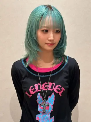 セミロング ユウ✩.*˚/メンズ /パーマ/ハイトーンのヘアスタイル