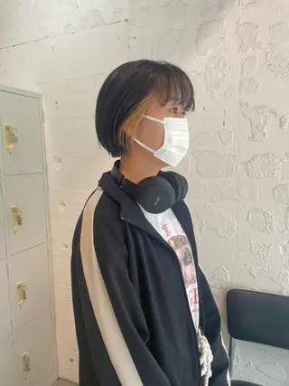 ショート カラー ヘアアレンジ 🎀ダブルカラーレイ ヤーyuuri🎀のヘアスタイル