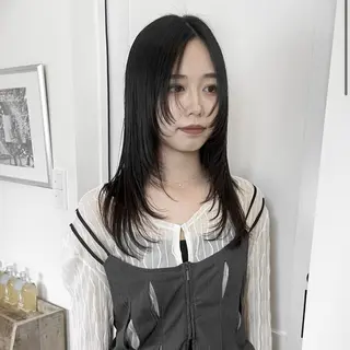 ミディアム 小山夕稀/ニュアンス パーマ/新城のヘアスタイル