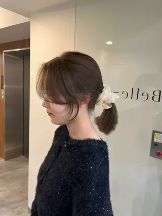 ミディアム 韓国レイヤーカット/ ハイトーン/マアヤのヘアスタイル