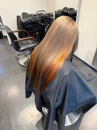 セミロング 髪質改善⚡️カラー 🍀武久 誠🍀のヘアスタイル