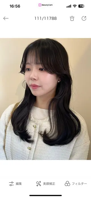 セミロング カラー 💫レイヤーカット✨ 透明感カラー工藤雄大のヘアスタイル