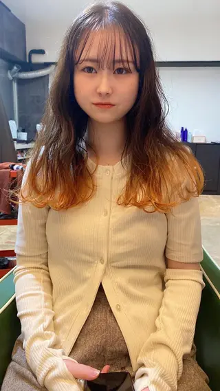 セミロング カラー パーマ ヘアアレンジ ネイル マツエク・マツパ アイブロウ 広島/ボブ/レイヤー 🌿‬wakabaのヘアスタイル